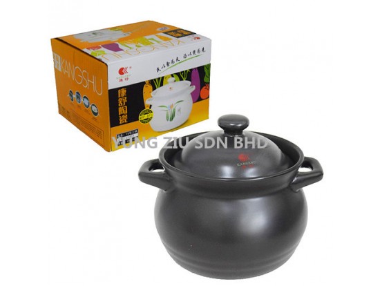 从511#15#1600ML BLACK CERAMICS POT